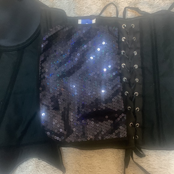 🔥Fall CLEARANCE item 🎁Bustier ❤️lined  sequined embellishment on full garment - Picture 5 of 5